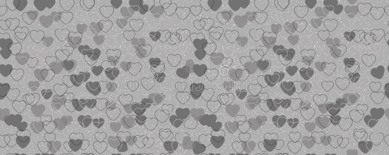 The Pattern of Black and White Hearts. Horizontally and Vertically ...