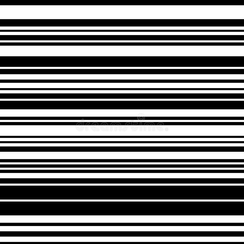 Pattern with Black and White Horizontal Lines, Modern Stylish Image