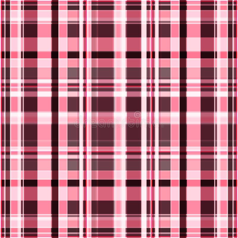 Pattern for a checkered plaid. Seamless geometric print, abstraction from the intersection of pink, white and burgundy stripes. Ideal for any your bold design or advertising project.