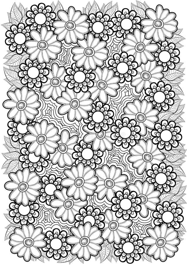 Pattern for Coloring Book. Ethnic Retro Design Stock Vector ...