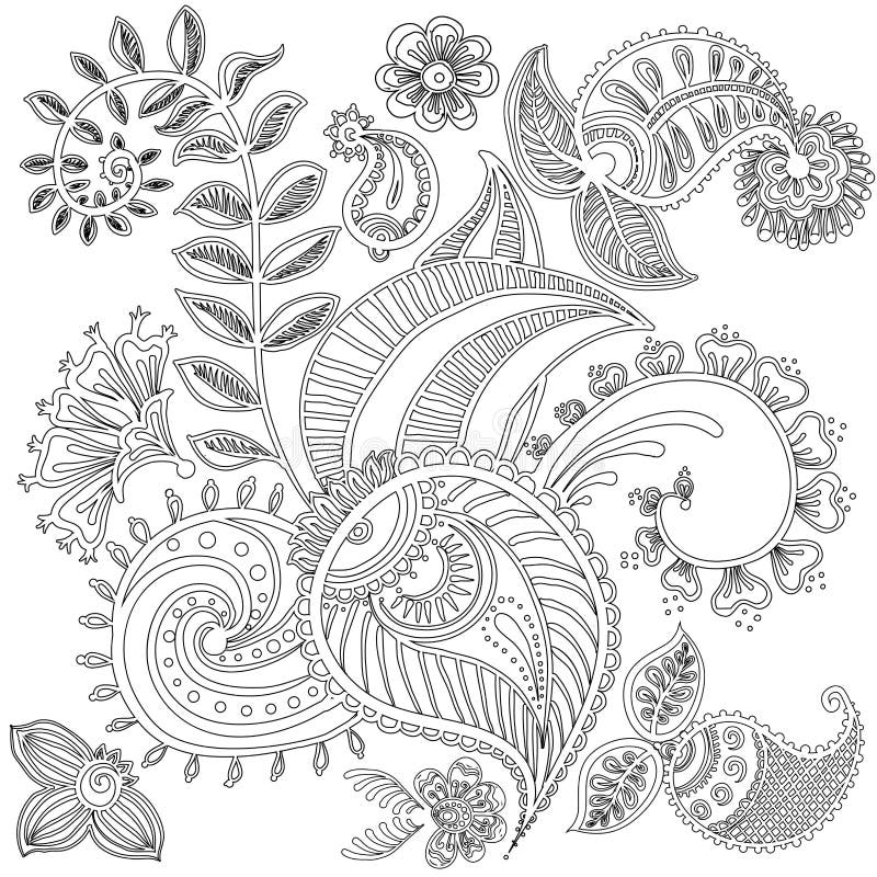 Zentangle Style. Coloring Book for Adult, Antistress Coloring Pages ...