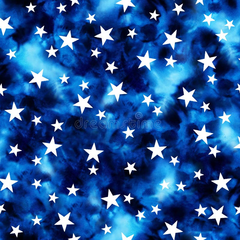 Abstract pattern combining uneven dyeing and stars,. A pattern that combines abstract objects with uneven dyeing