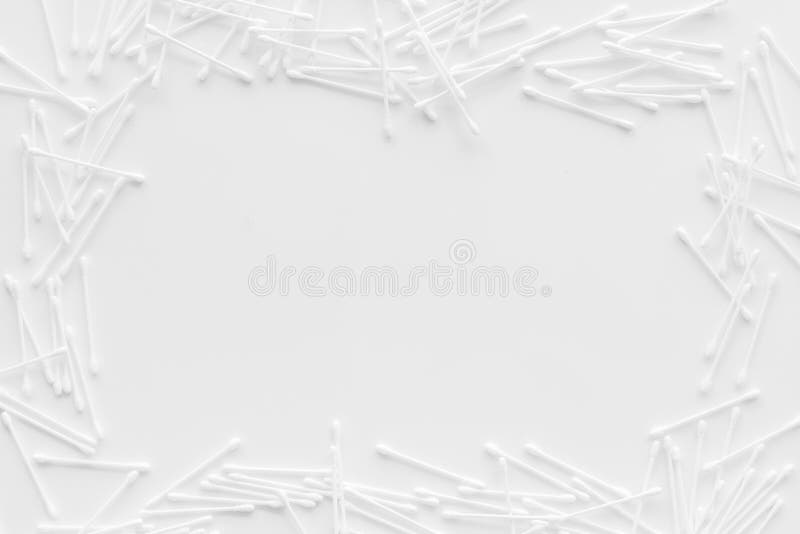 Download Pattern Of Cosmetic Cotton Swabs On Blue Background Top ...