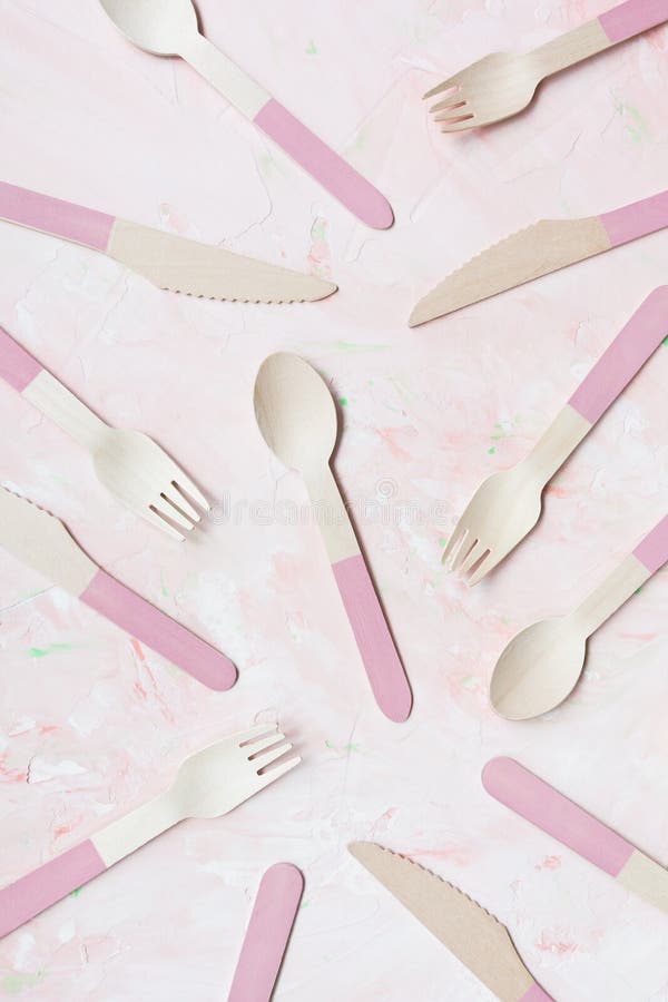 Pattern of Eco Friendly Disposable Bamboo Spoon, Knife, Fork Stock