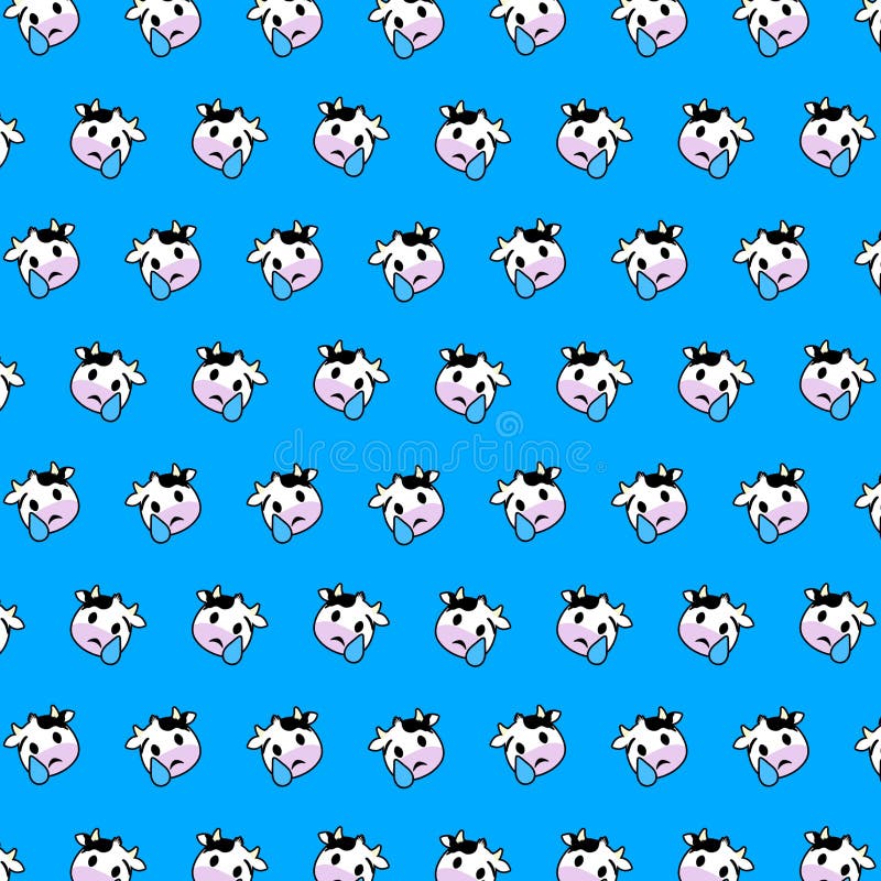 Cow emoji pattern 53 stock illustration. Illustration of graphic