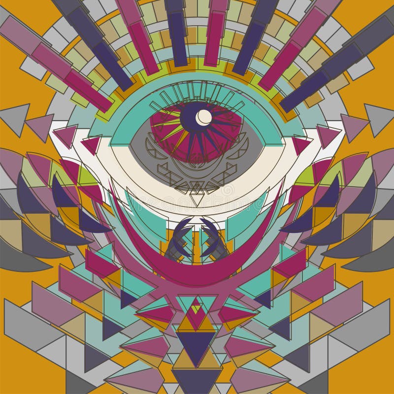 Fractal eyes stock illustration. Illustration of fractal - 16077049