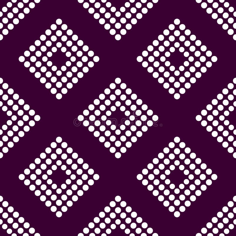 Pattern with geometric shapes, circle, square stock illustration