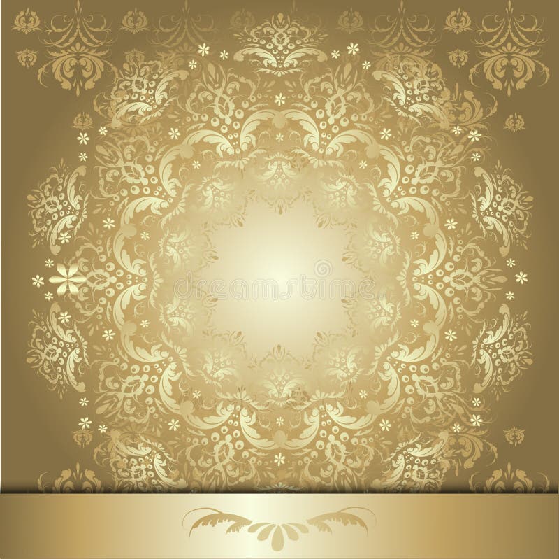 Pattern with gold ribbon