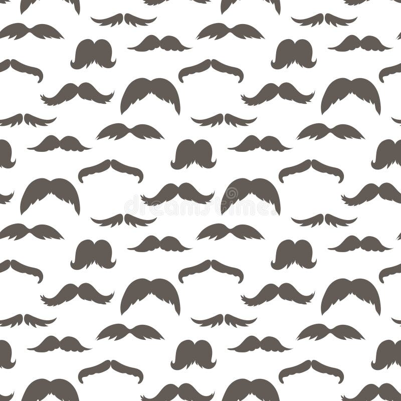 Un model de pictograme grafice cu pete de mustață de hipster. un ansamblu mare de mustăți cu pete de forme diferite royalty free illustration