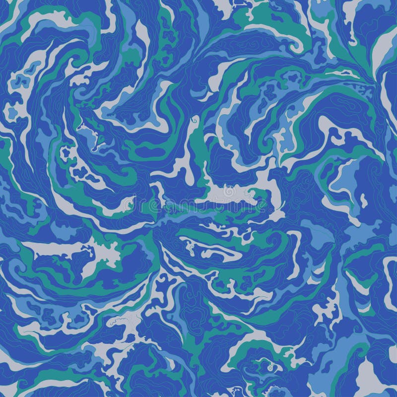 Pattern with the Image Texture of Smoke Blue and Green Shades . Stock ...