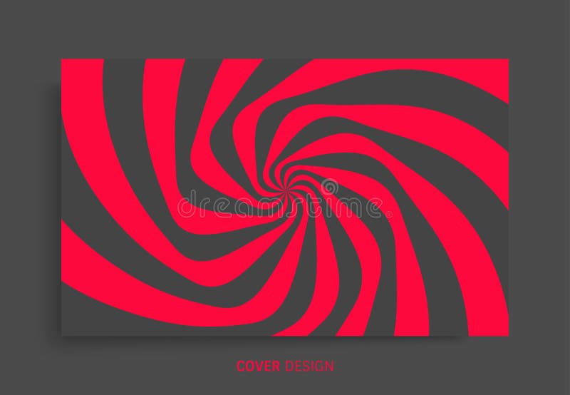 Pattern With Optical Illusion. Red And White Design. Abstract Striped