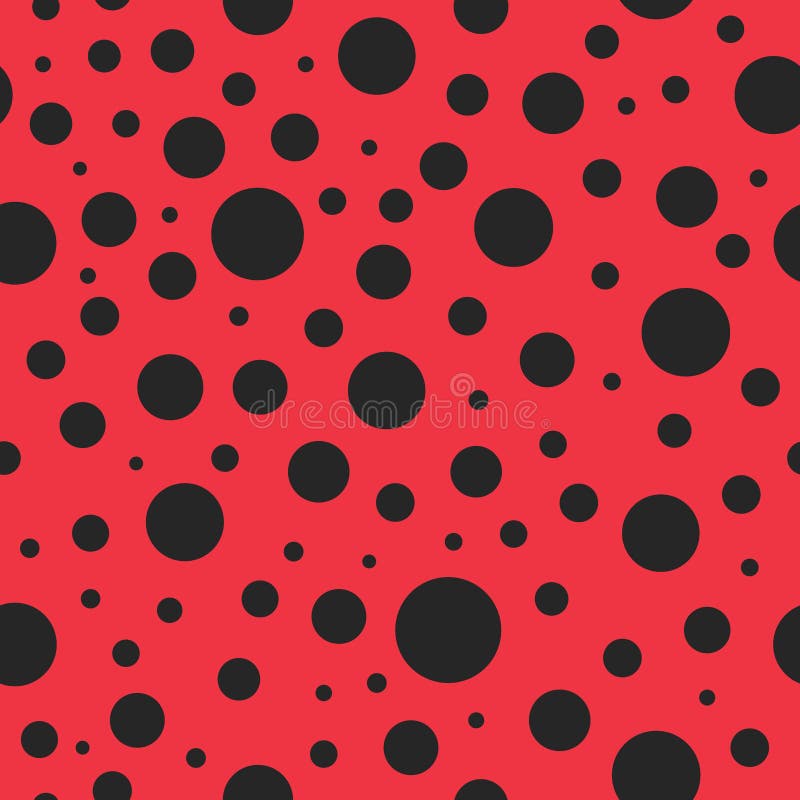 Pattern Seamless with Ladybug. Red Background with Black Polkadot for Lady.  Texture for Modern Fashion of Cloth Stock Vector - Illustration of  ladybird, backdrop: 198735989