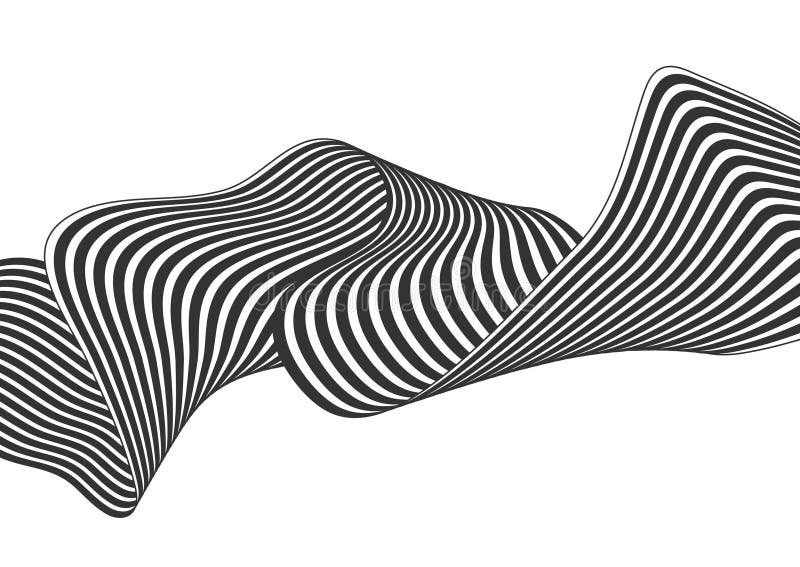 Pattern of Smooth Wavy Lines. Design for Packaging Design, Music