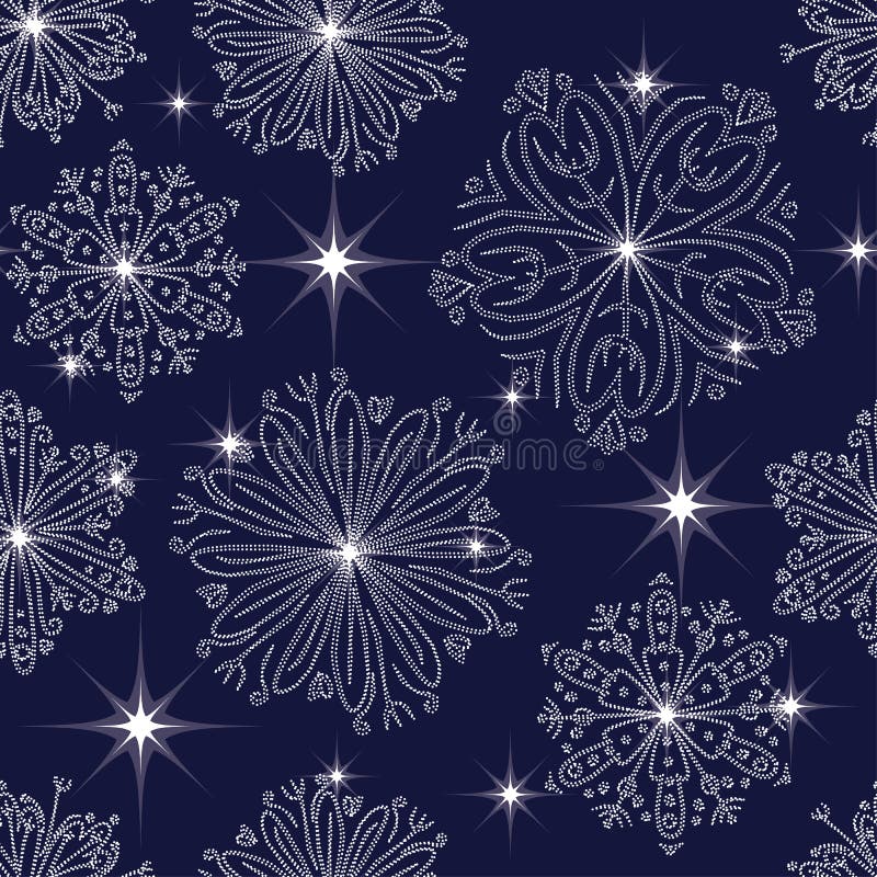 Pattern with snowflakes