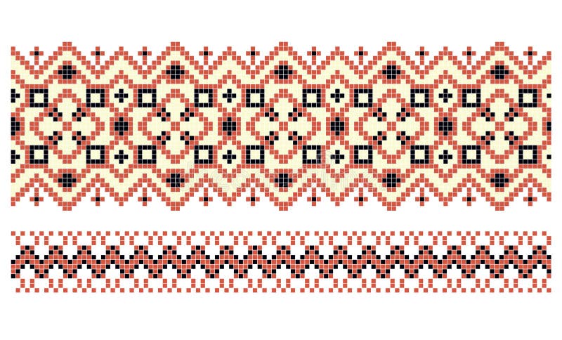 Pattern for traditional Ukrainian cross-stitch embroidery royalty free illustration Pattern for traditional Ukrainian cross-stitch embroidery royalty free illustration