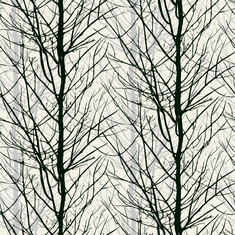 Pattern with trees silhouettes in black royalty free illustration Pattern with trees silhouettes in black royalty free illustration