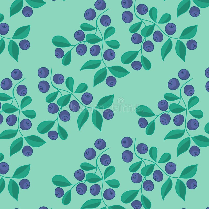 Pattern vector color drawing texture, background is a pattern of blueberries royalty free illustration