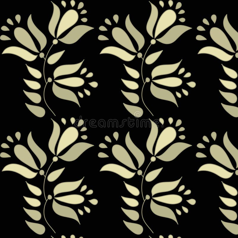 Pattern vector color drawing texture, pattern of abstract flowers royalty free illustration