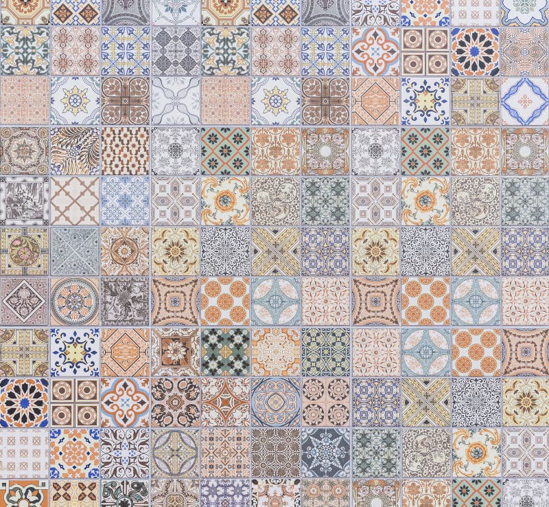Pattern of Vintage Style Wall Tile Texture Stock Image Image of