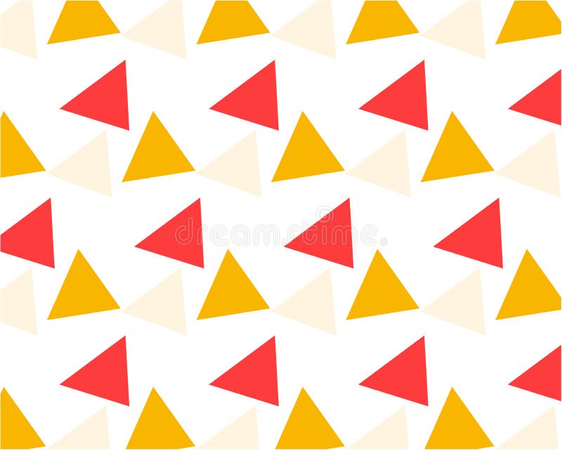 Pattern Yellow Pink Beige Randomly Scattered Triangles Stock Vector ...