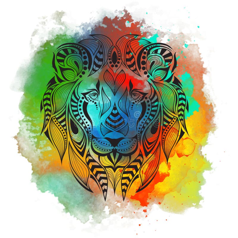 Lion Head Tattoo Design Vector Illustration Stock Vector Royalty Free  599363276  Shutterstock
