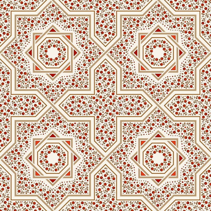 Patterned floor tile, moroccan pattern