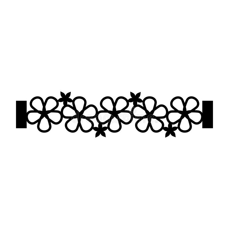 Patterned Floral Bracelet Template for Cutting Machine and Jewelry