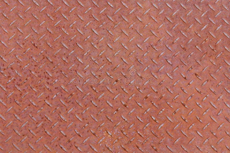 Patterned rusty checker plate surface background