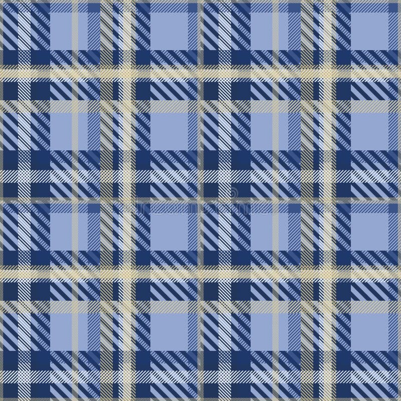 Tartan Seamless Pattern, Blue and Navy Blue, Patterns 16 2 2023 Stock