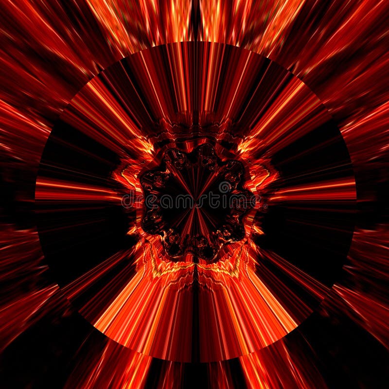 Glowing Fractal Pattern of Molten Magma Red Orange and Yellow Colours ...