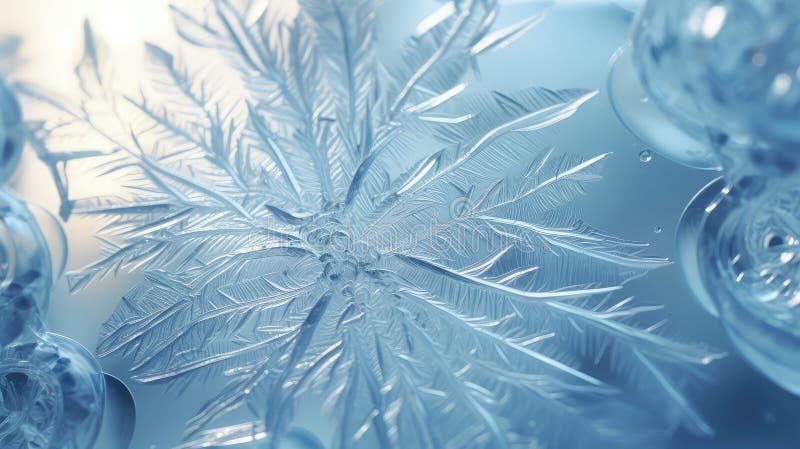 Patterns ice under water vector illustration