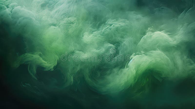 Patterns swirling green mist stock illustration