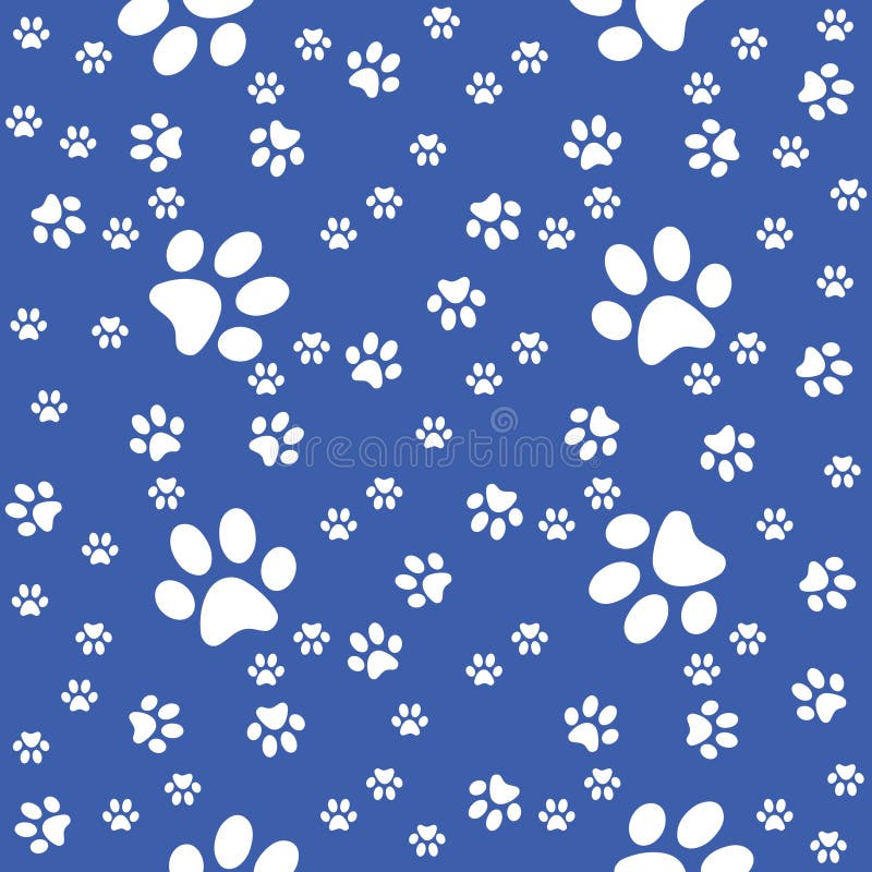 Pattes fond sans couture, modèle de pattes, illustration bleue illustration de vecteur Pattes fond sans couture, modèle de pattes, illustration bleue illustration de vecteur