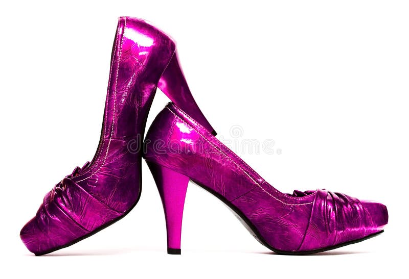 Scarpe da donna isolate fotografia stock