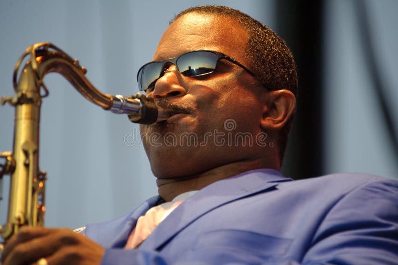 Paul. LINCOLN, CA - September 18th: Paul Maceo Harrell with Con Funk Shun performs at Thunder Valley Casino and Resort in Lincoln, California on September 18th stock image