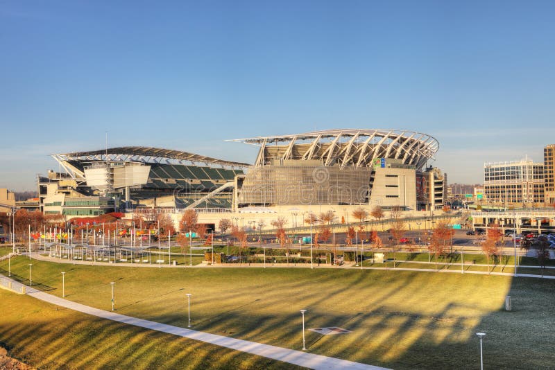 Estádio Paul Brown em Cincinnati, a casa dos Cincinnati Bengals fotografia de stock royalty free