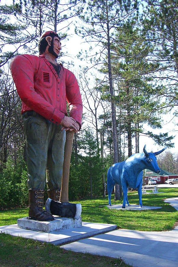 Holdign Di Paul Bunyan Una Statua Del Hot Dog Negli Stati Uniti Route