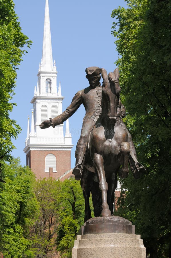 Paul Revere Statue and Old North Church