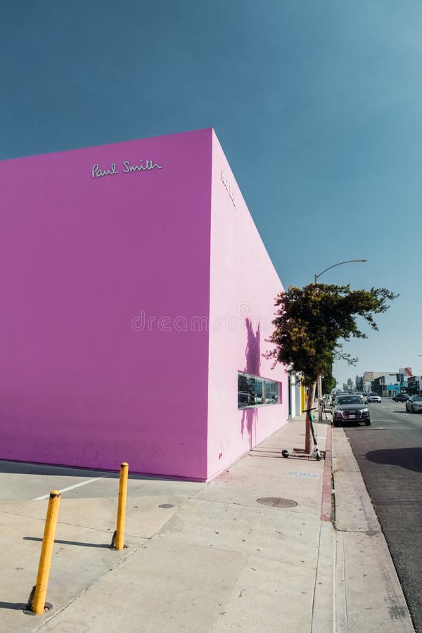 The Paul Smith Pink Wall on Melrose Avenue Editorial Image - Image of  landmark, vacation: 184013295
