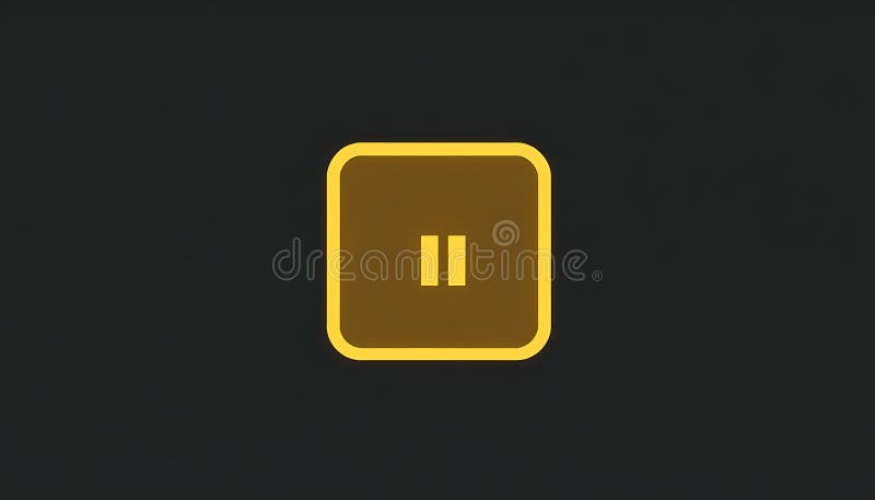 Pause button icon, media control, play pause icon, digital media, user interface Generative AI royalty free illustration