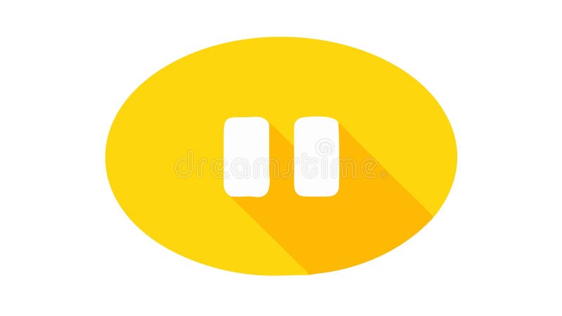 Pause Button Media Control Icon Flat Design Vector, vector design Generative AI stock illustration