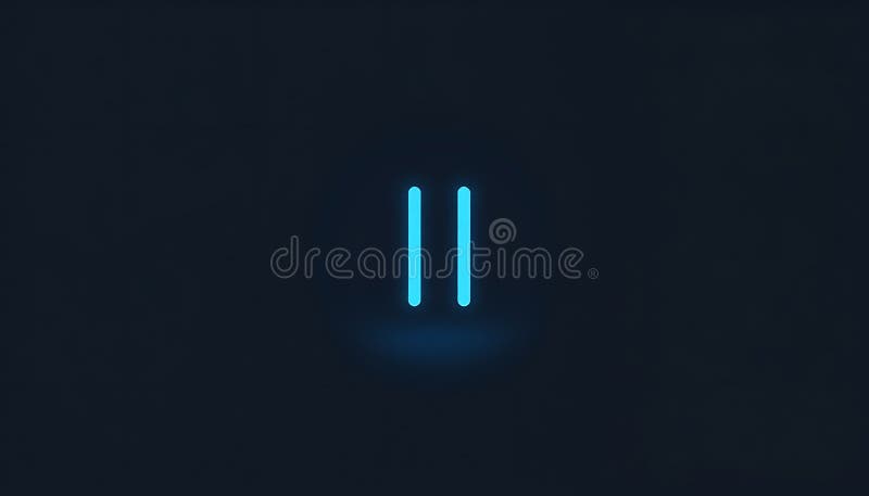 Pause button media player, digital interface, technology and control Generative AI royalty free illustration