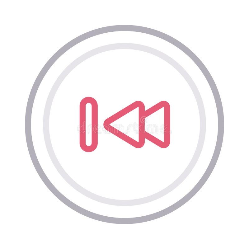 Pause Thin Color Line Vector Icon Stock Vector - Illustration of