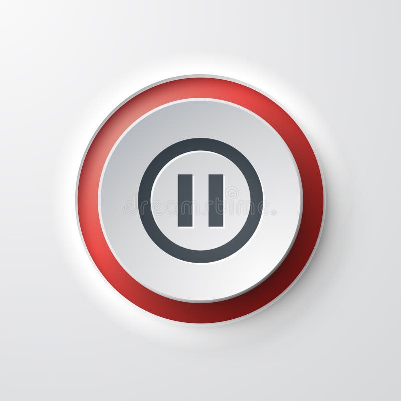 Pause web icon push button royalty free illustration