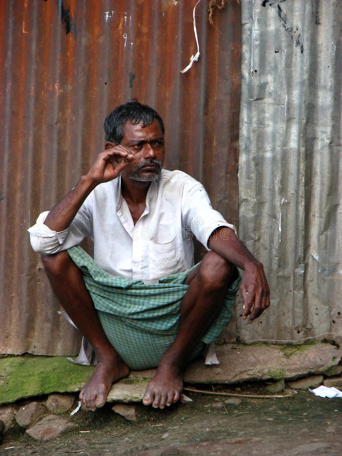 Pauvre homme indien image éditorial. Image du hommes 22008905