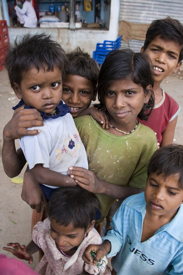 Pauvres enfants de rue en Inde photos stock Pauvres enfants de rue en Inde photos stock