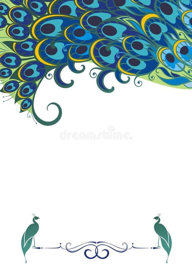 Pauwachtergrond vector illustratie Pauwachtergrond vector illustratie