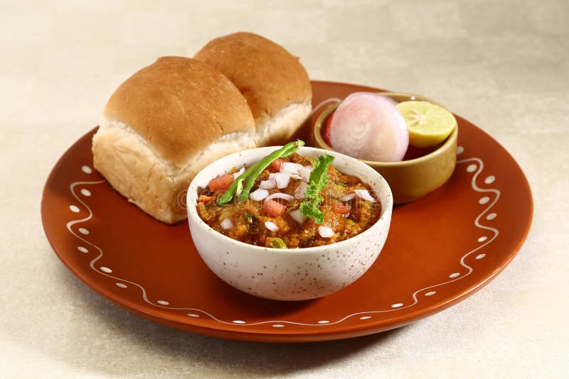 Pav Bhaji Chaat, Indian Curry Dish Stock Image Image of bread, peas
