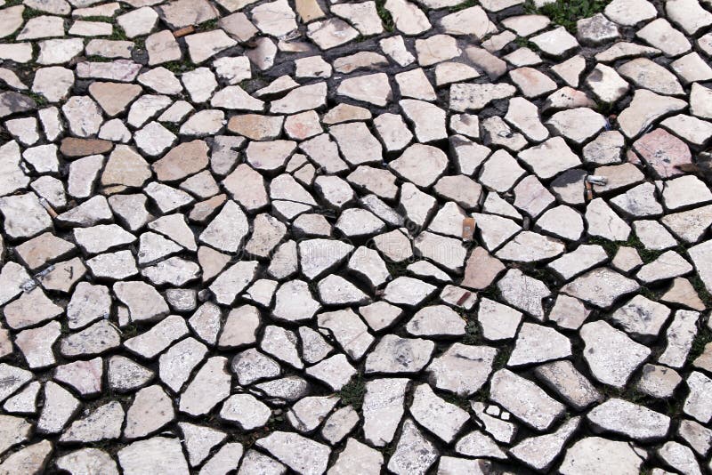 Paved floor of a street in Lisbon