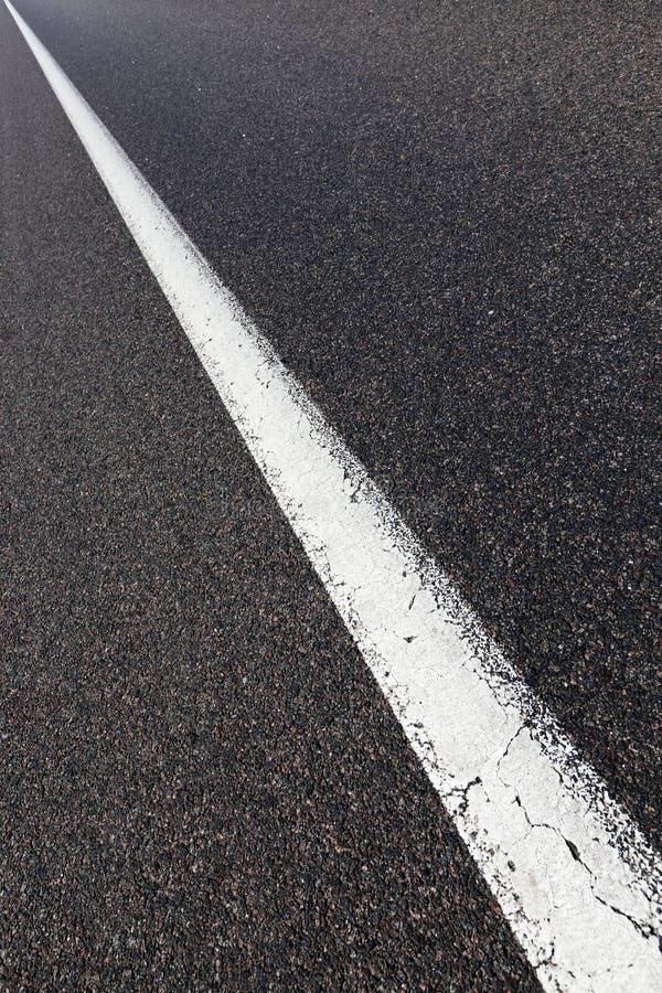 Paved Road with White Road Markings Stock Photo Image of
